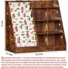 Kids Bookshelf and Storage Organizer,Sling Children Bookcase,Baby Toddler Wooden Book Shelf,Display Cabinet for Playroom,Bedroom 3
