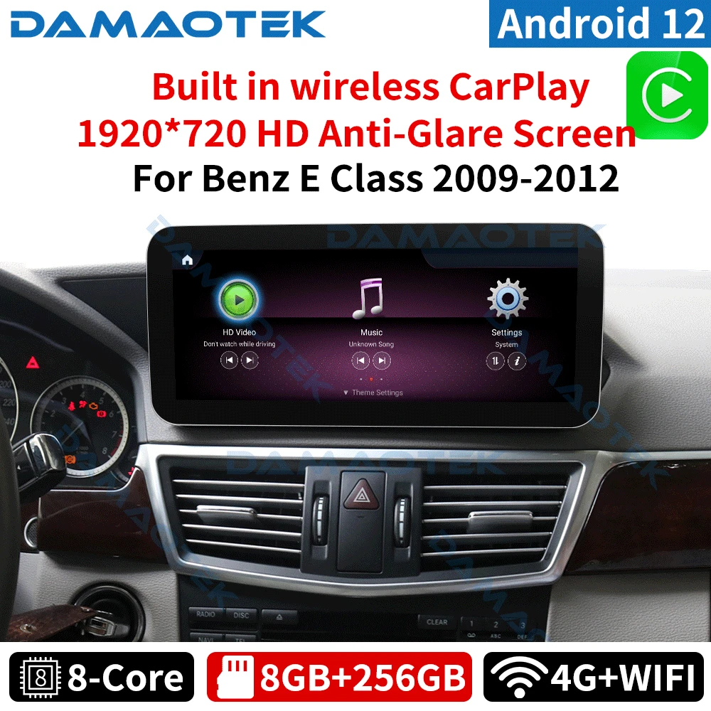 

DamaoTek Android 11.0 10.25” Car Radio for Mercedes Benz E Coupe C207 Coupe E200 E230 E260 LHD 2009-2016 Two Door Autoradio