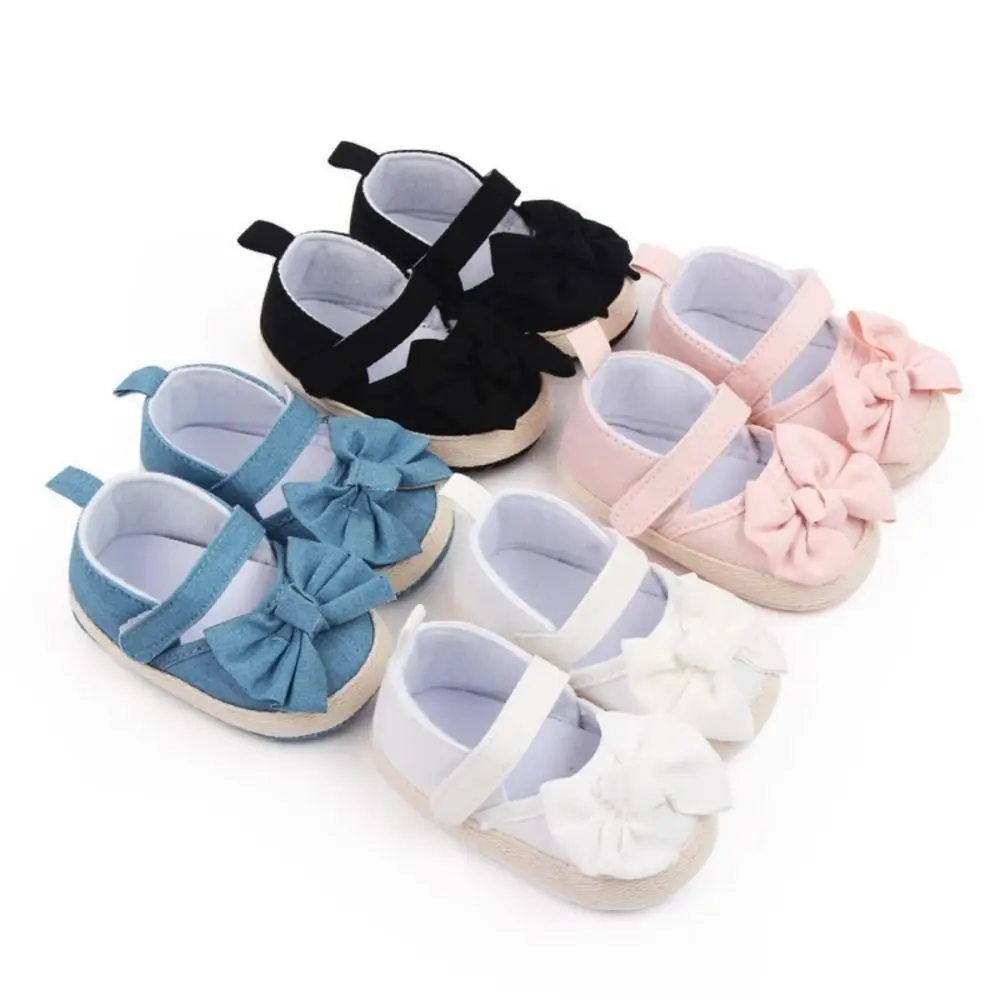 Soft Soles Baby Girls Shoe Solid Color Non-slip Infant Newborns Crib Shoes Cloth Sole Anti-slip Princess Shoes Baby Girl Dress