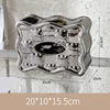 Creative Electroplated Silver Ceramic Tissue Box, Nordic Style, Home Living Room, Bedroom, Bathroom, Dining Table Decoration 1Pc 4
