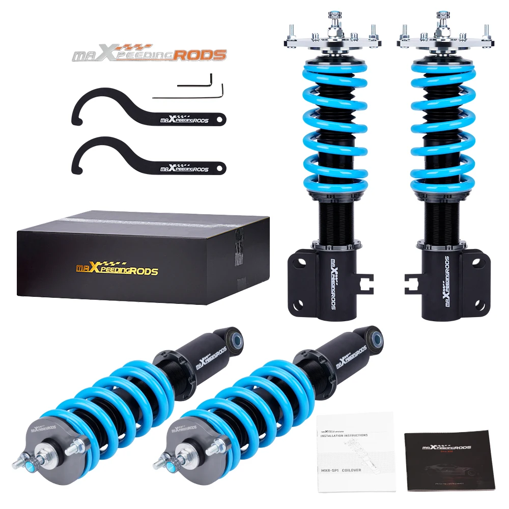 

maXpeedingrods 24 Ways Adjustable Damper Coilover for Subaru Legacy 2000-2004 BE sedan only Shock Absorber 4pcs/set