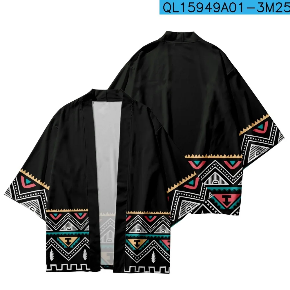 Traditional Print Kimono Men Japanese Yukata Female Women Cardigan Shirt Cosplay Haori Robe Fashion Samurai Asia Clothing