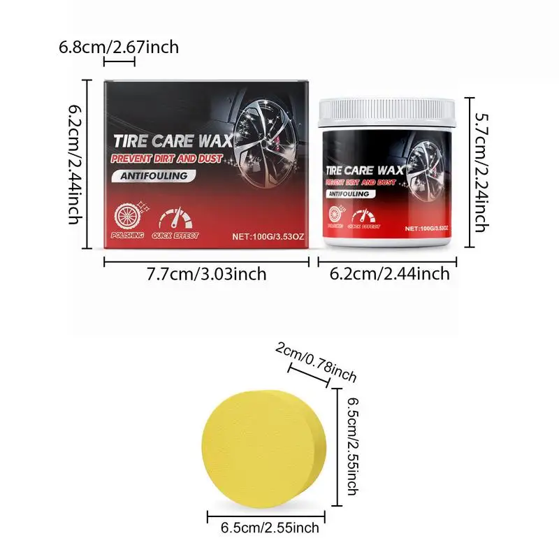 Car Wheel Cleaner Hub Rust Remover Wax Auto Tire Cleaning Tool Tire Rim Coating Wax Portable Wheel Cleaner Rims Polish Paste