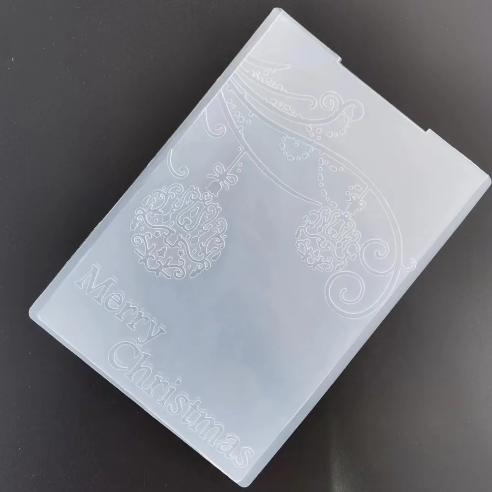 Plastic Embossing Folder Embossing Folder Merry Christmas Decoration Drawing stencil Embossing Folder for Card Making DIY Plastic Scrapbooking Photo Album Card