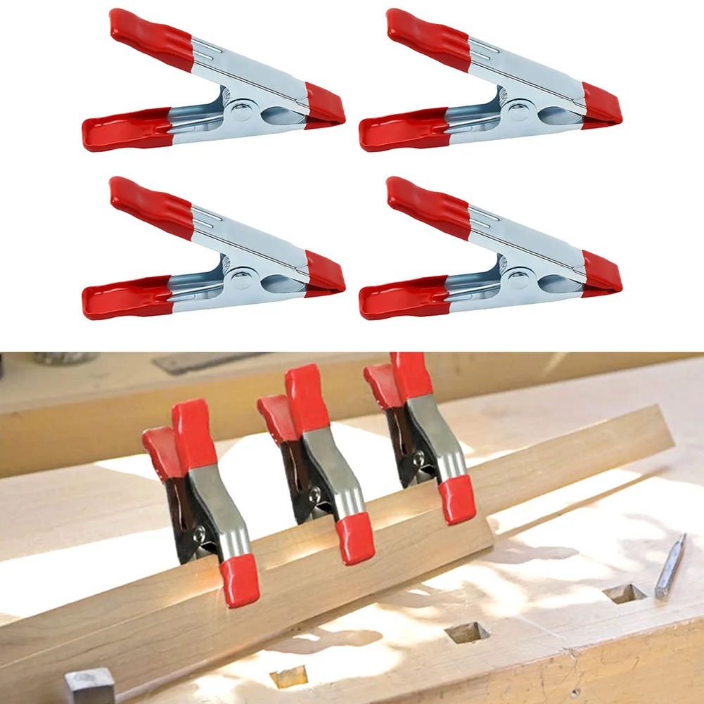 

4pcs 4Inch A-Shaped Spring Clamp Heavy Duty Spring Clips Multi-Purpose Woodworking Tool Multi-Purpose Metal Clips Hand Tools