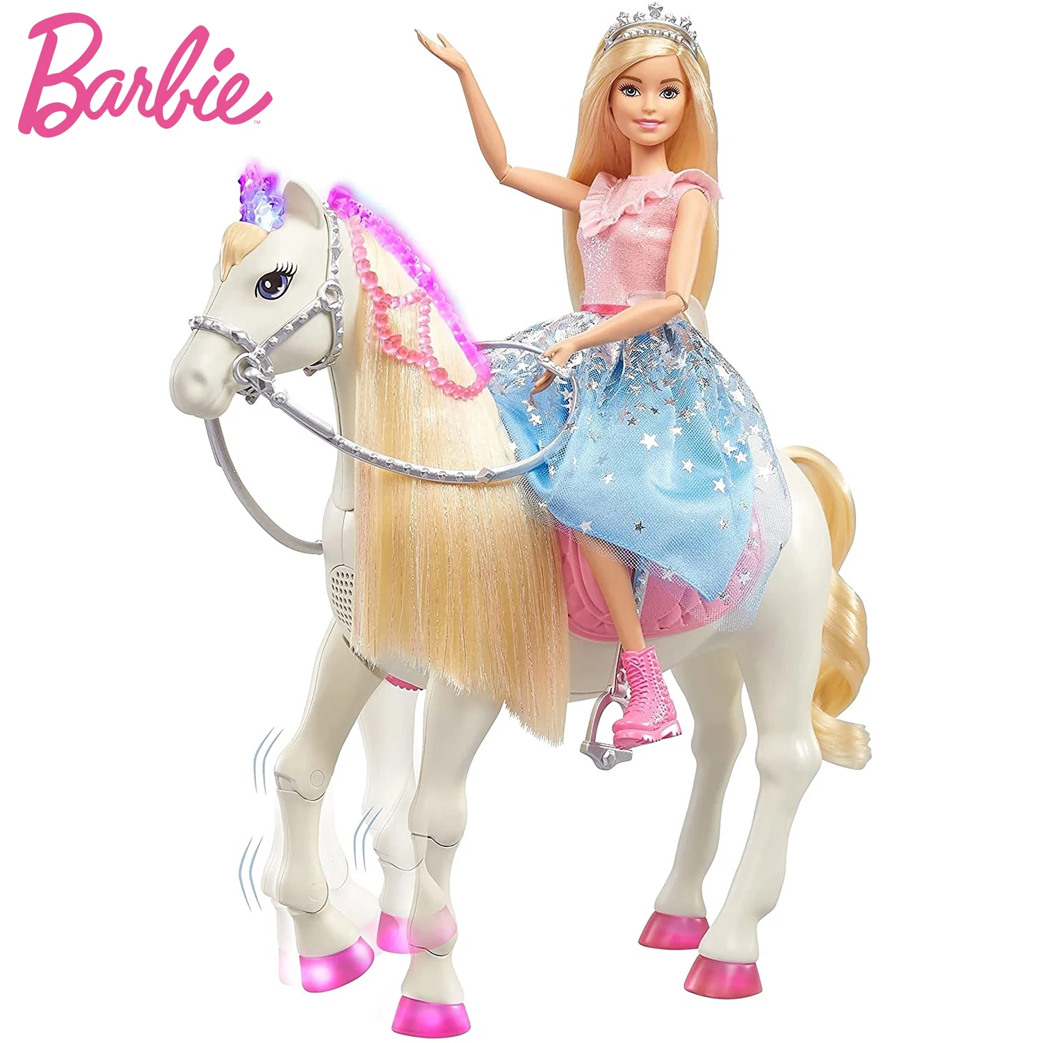 tactiek te binden Vergelijking Barbie Speelgoed GML79 Adventure Poppen Prinses Prance En Shimmer Paard  Accessoires Kid Speelgoed Lights & Sounds Meisje Kind Verjaardagscadeau -  AliExpress