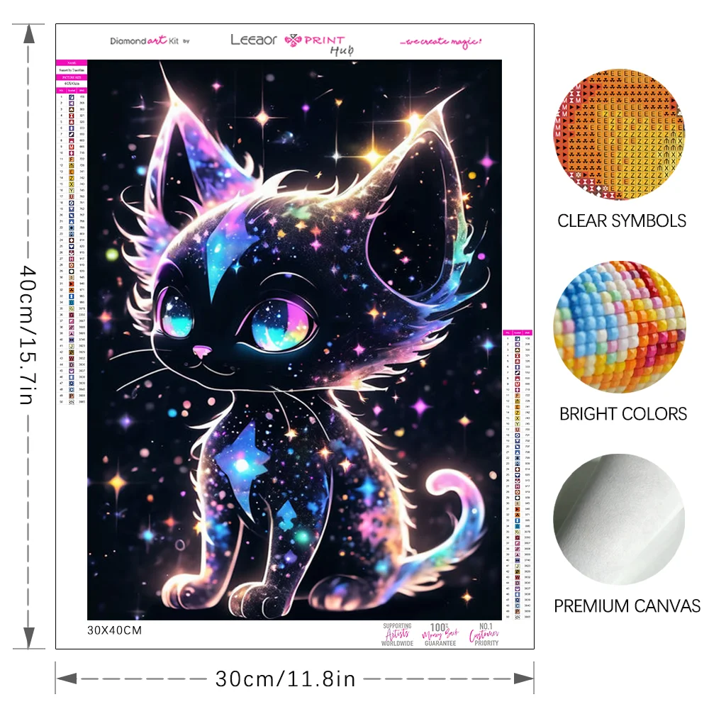 2024 New Arrival Fluorescent Cats Diamond Painting Full Diamond Mosaic Cross Stitch Kit Embroidery Animal Art Home Decor Crafts