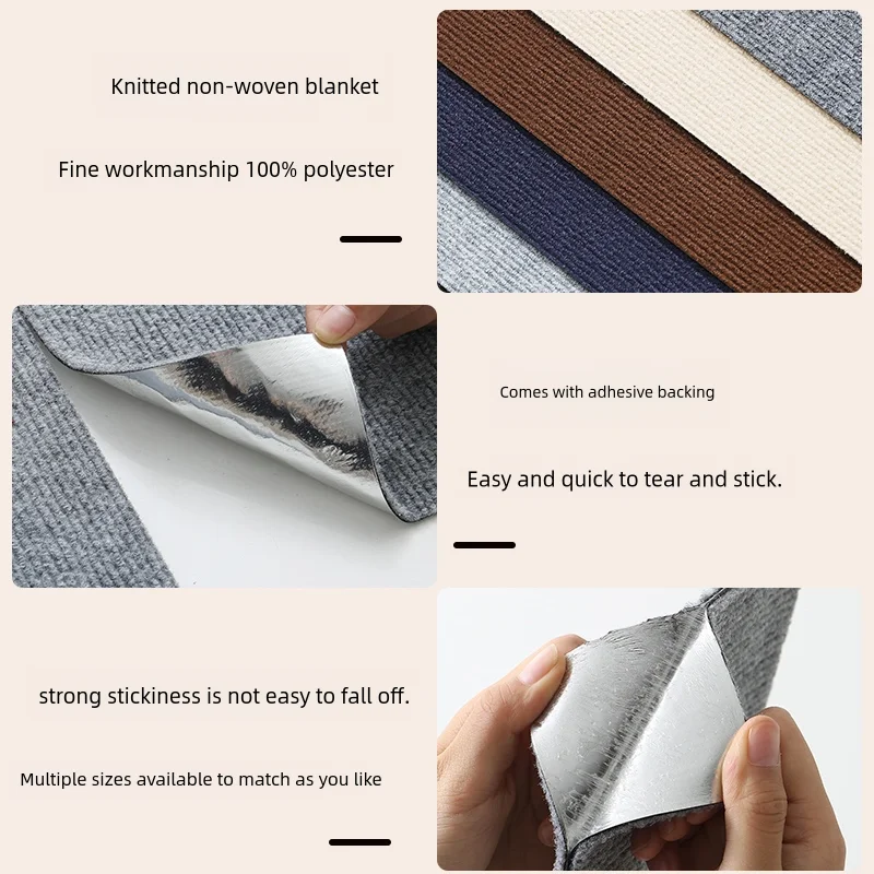 Cat Scratch Mat Cat Wall Stracther Self-Adhesive Replacement For Cat Trees Wall Furniture and Couch Protection