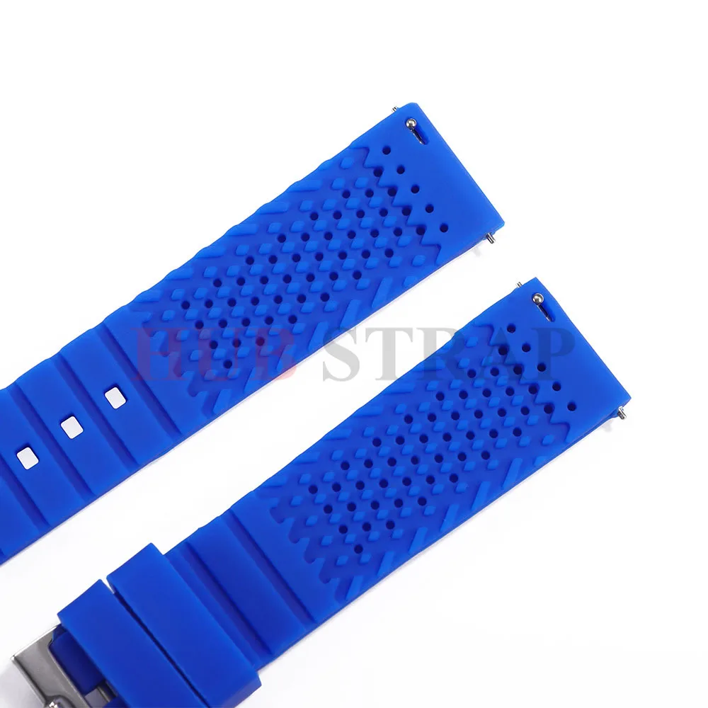 Premium Waterproof Silicone Watch Band with Butterfly Buckle - Soft Rubber Strap Replacement
