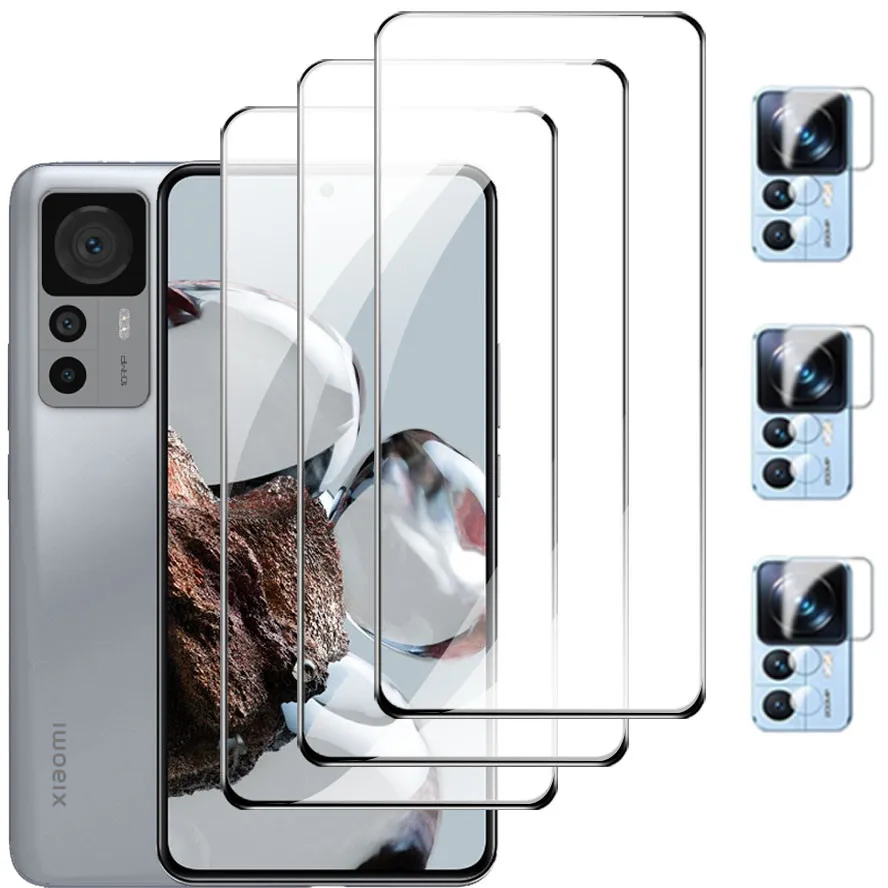 Para Xiaomi 12T Pro Vidro Temperado Xiaomi 13 Vidro Protetor Mi 12 T Pro Filme Dura Xaiomi 12 Lite Proteção Da Câmera Xiaomi Mi 12T Protetor De Tela M