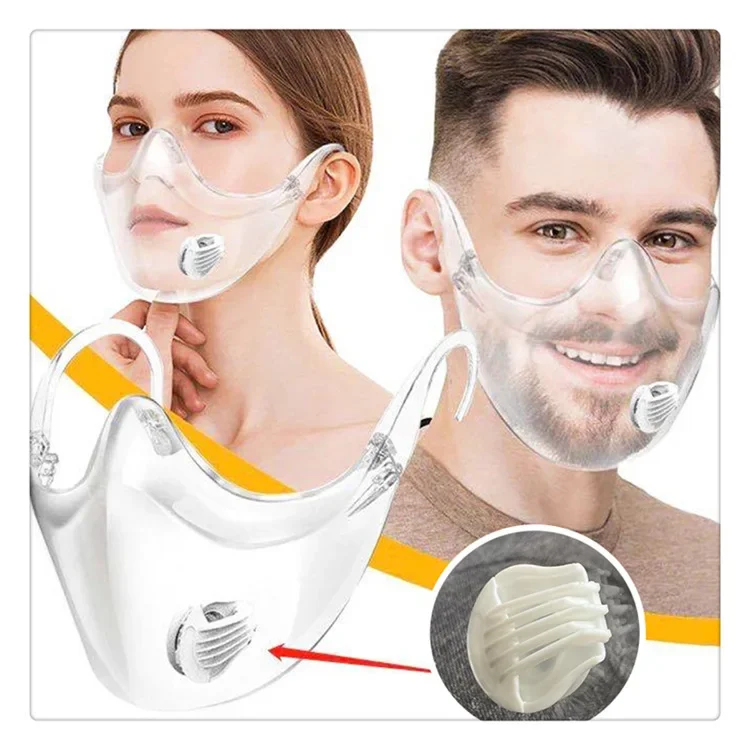 Transparent Masks Clear Shield Breathable Protective Mascarillas Mask for Face Women Halloween Cosplay Masque Jetable Aldute