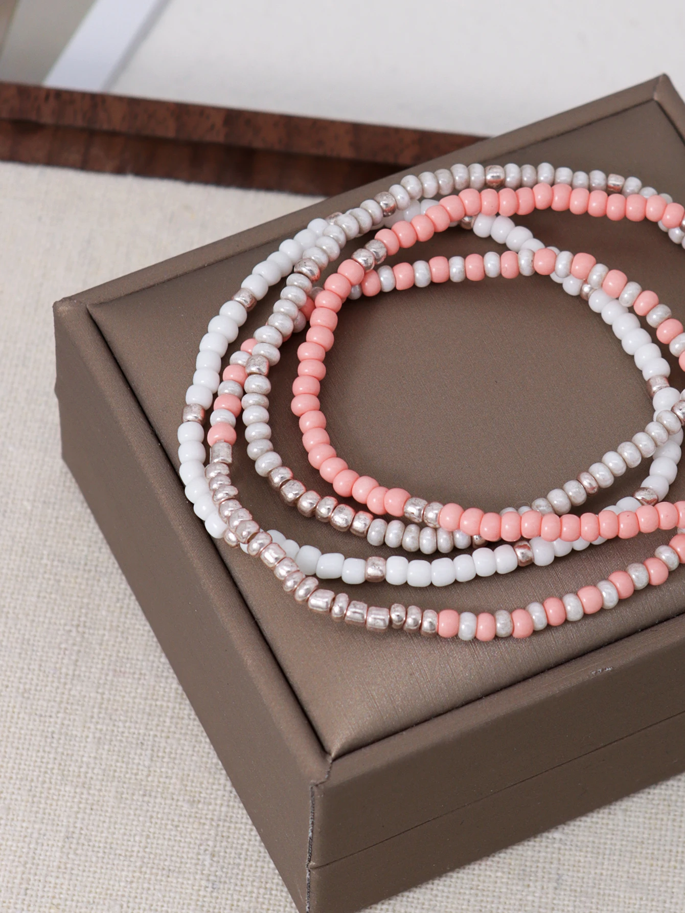 Bohemian Mini Colorful Bead Elastic Bracelet Jewelry Accessories Women