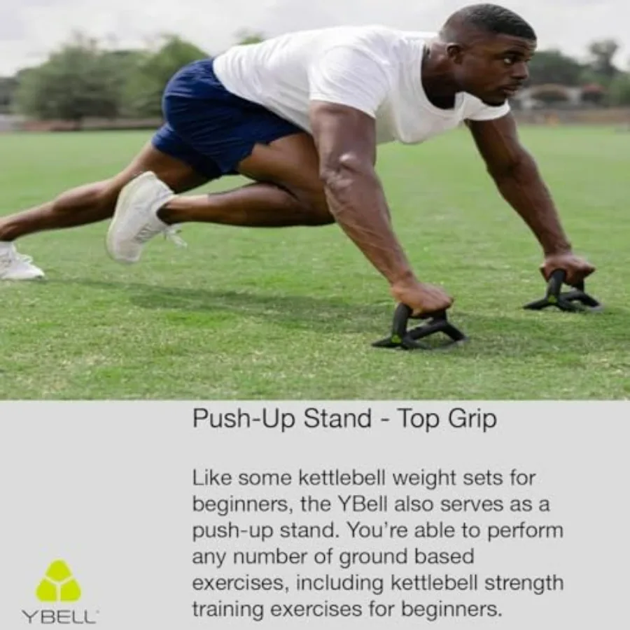 5.5 LBS Arc Series 3-in-1 Kettlebell, Dumbbell and Push Up Bar Workout Equipment | Non-slip, Non-rust, Neoprene Coated | Perfect