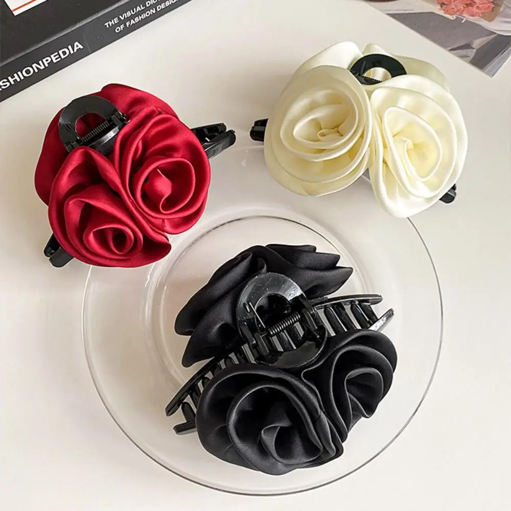 

Fashion Large Size Hair Claw Rose Flower Hair Clip Hair Crab Clip Festival Shark Clip Hair Accessories