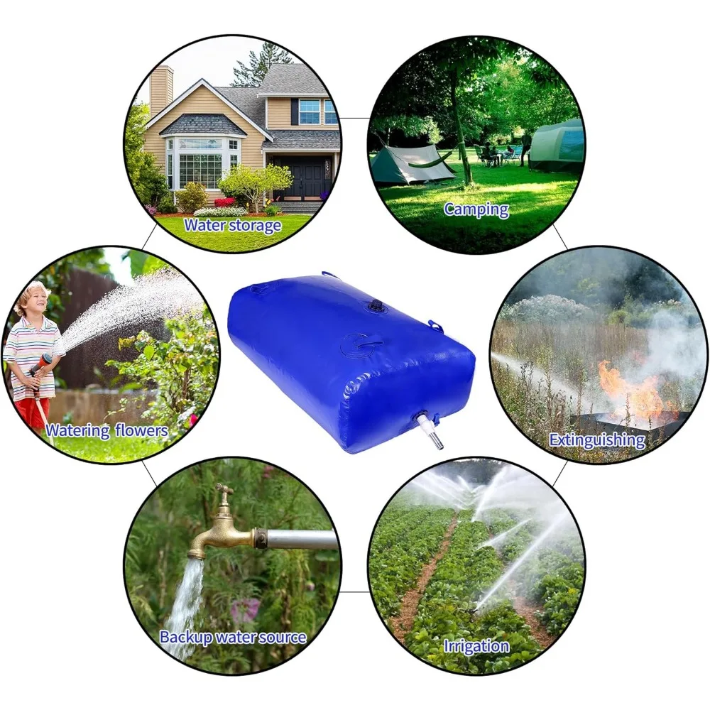 ater Bladder Storage Containers, Foldable Portable Water Tank Large Capacity Soft Water Bag, Drought Resistance