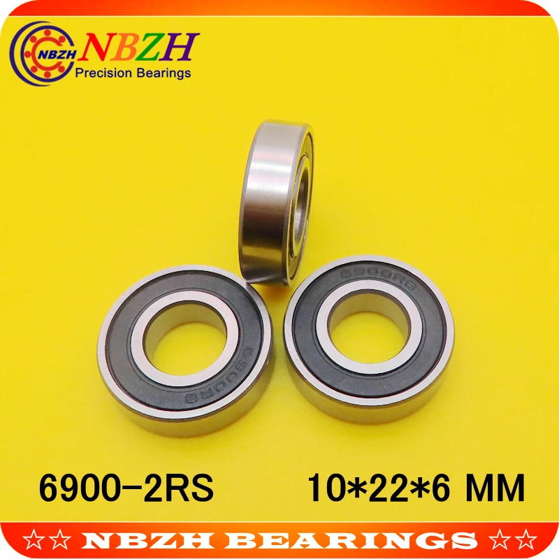 Thin Wall Deep Groove Ball Bearing 2pcs 6900ZZ 6900-2RS S6900ZZ S6900-2RS 10*22*6 Mm ball bearings