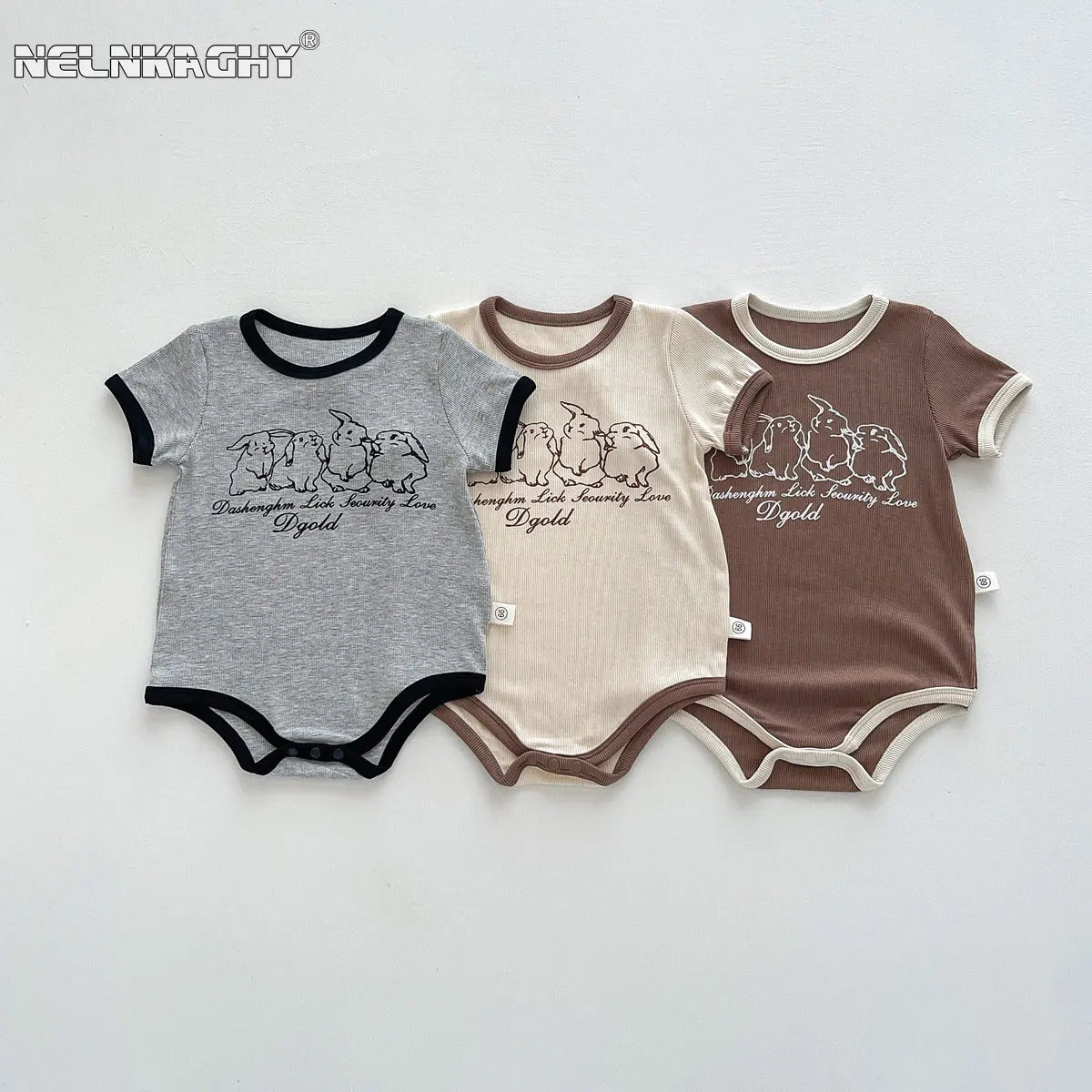 

2023 Summer Infant Baby Boys Girls Cartoon Print Bodysuits - Short Sleeves for Outdoor Activities Newborn Kids Jumpsuits 024M
