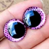 10pair Flat Clear Glitter Safety Eyes For Crochet Toys Amigurumi With Funny Pupil For Knitted Plush Toy Doll Accessories 18mm 5