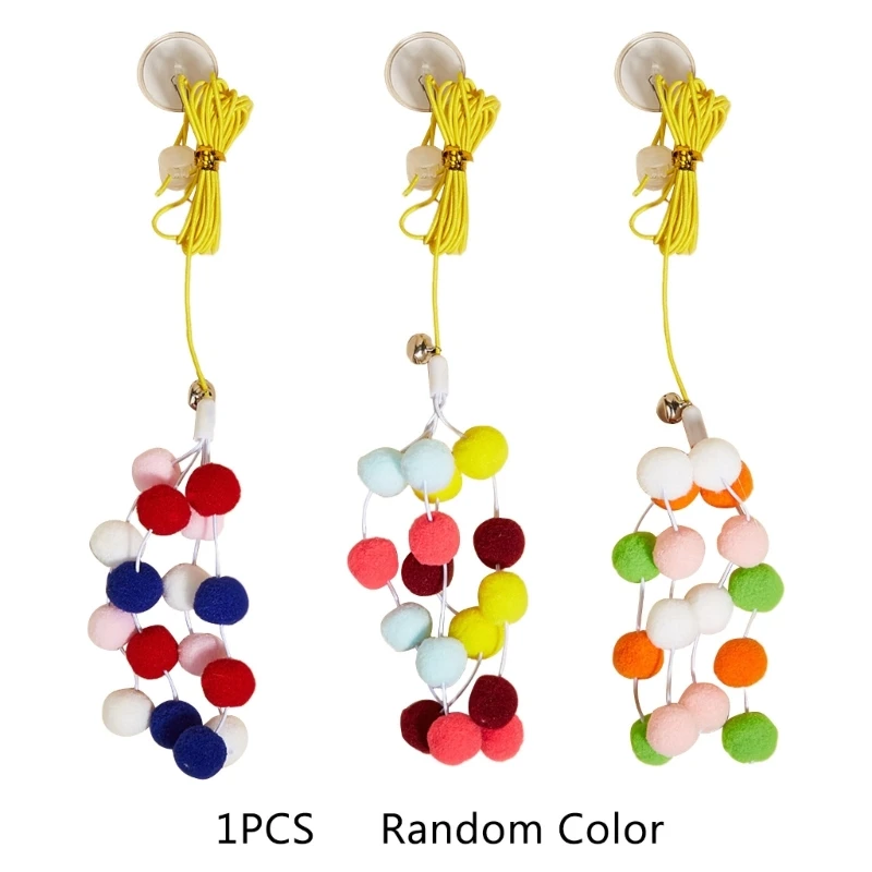 

Retractable Cats Toy Rope Funny Cats Teasing Toy Cats Cats Indoor Exercise Pompoms+ Spring Plush- Pompoms