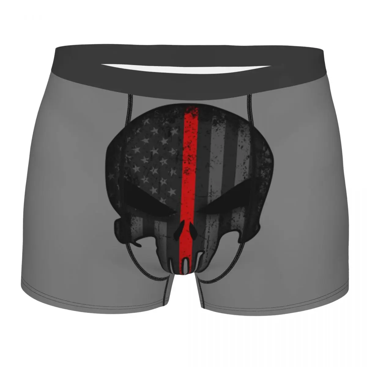 

Мужские дышащие трусы-боксеры с принтом черепа