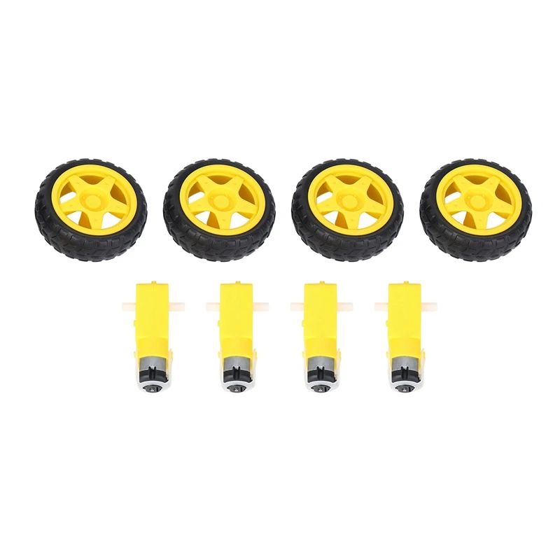 hot-sale-40-pcs-for-arduino-smart-car-robot-plastic-tire-wheel-with-dc-3-6v-gear-motor