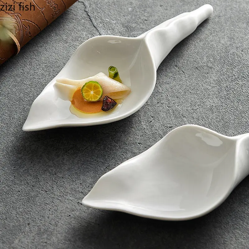 Flower Ceramic Dinner Plate Decorative Tableware Dessert Plates Sashimi Disc Sushi Plate Cold Dishes Snack Plates Bowl tray