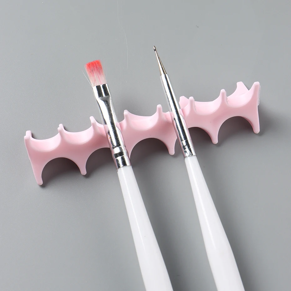 Soft Silicone Nail Pen Holder Brush Rack Shelf UV Gel thumbnail 5