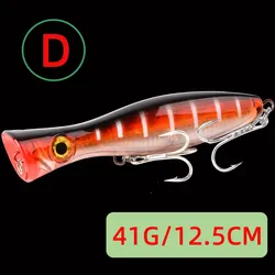 Large Floating Topwater Wobbler Fishing Lure - Premium Artificial Hard Bait (D - 41G)