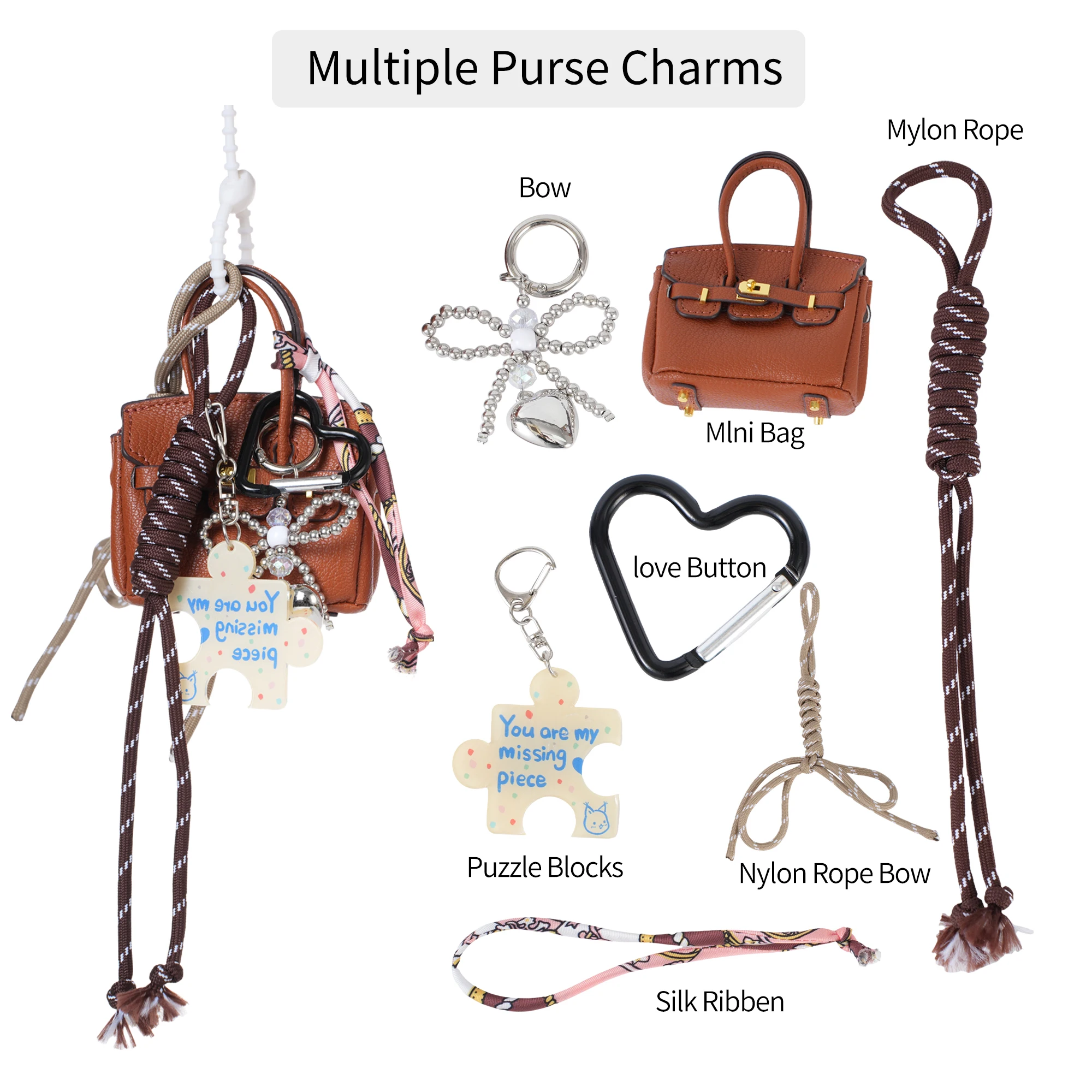 2025 New miu Bag Charms Lanyard Pendant Fashion Key Charms