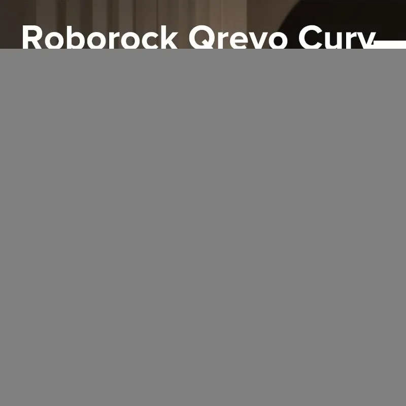 roborock Qrevo Curv Robot Vacuum and Mop, 18,500Pa Suction, Zero-Tangling, DuoDivide Main Brush, FlexiArm Arc Side Brush