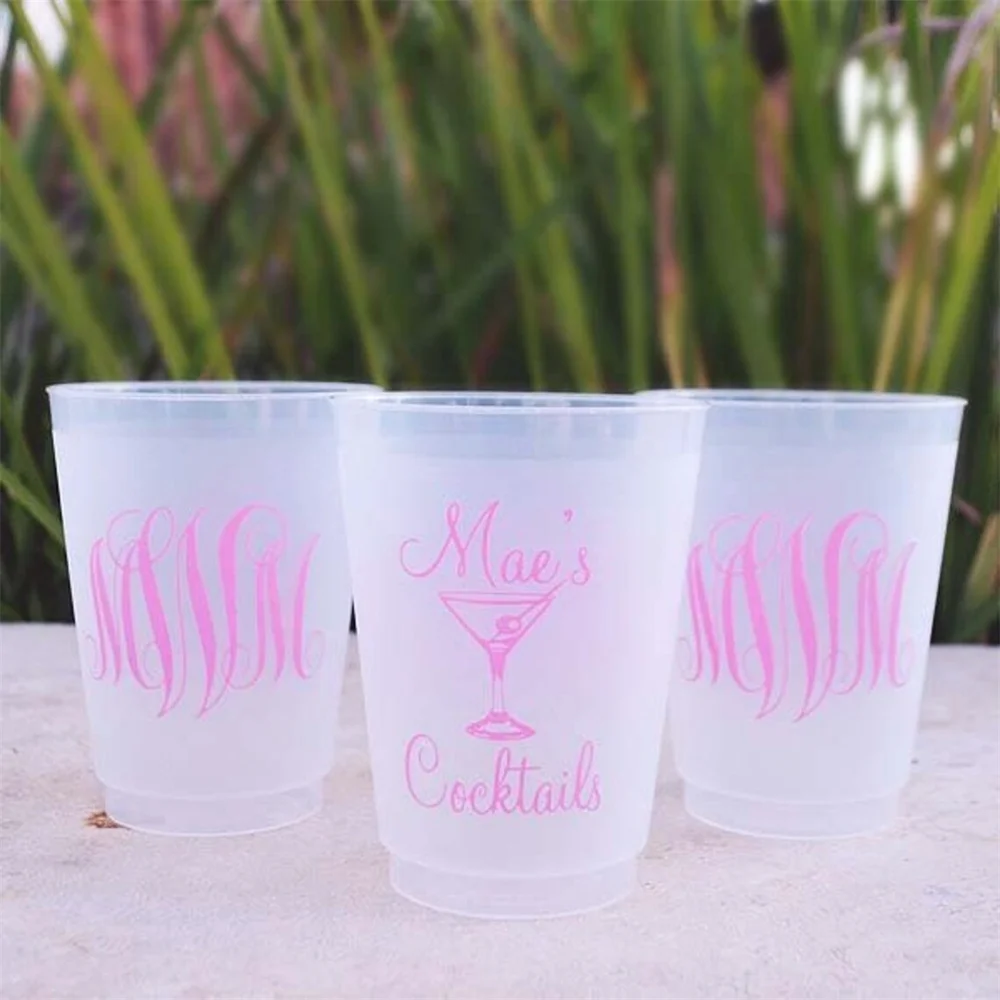 

We're Engaged Custom Party Cups, Engagement Party Favors, Printed Frost-Flex Cups, Wedding Reception Decor, Bridal Shower, Rehea