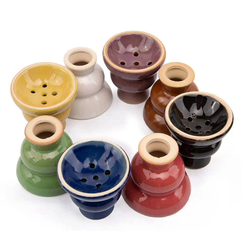 Mini Ceramic 5 Holes Hookah Chicha Bowl Solid Shisha Head Charcoal Holder for Water Pipe Narguile Accessories hookah accessories hookah holder