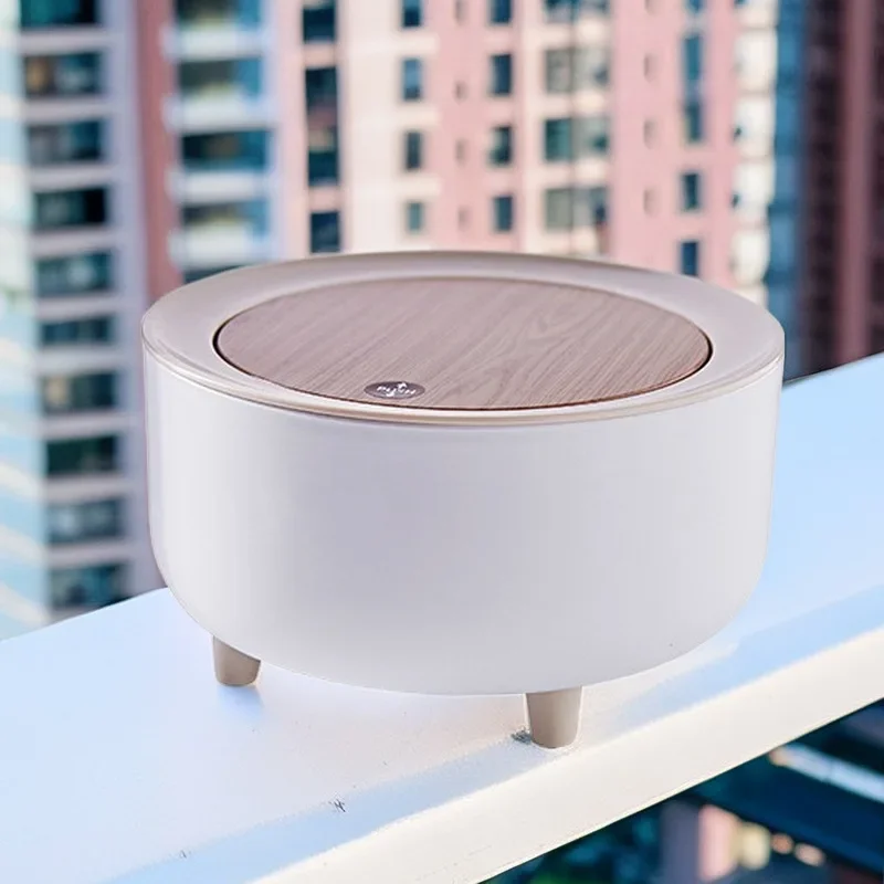 Desktop Trash Can Household Living Room Push-type Paper Basket Office Peel Paper Waste Basket Dormitory with Lid