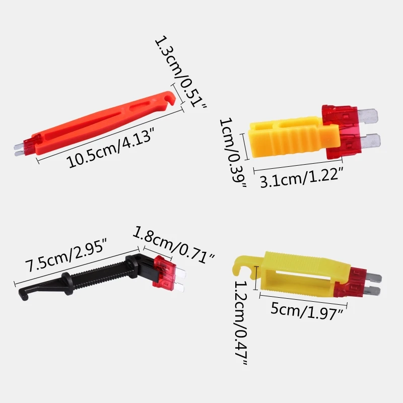 4 Pieces Car Fuse Fetch Clips Fuse Removal Tools Automotive Fuses Replacement SUV Mini Plastic Pullers Set