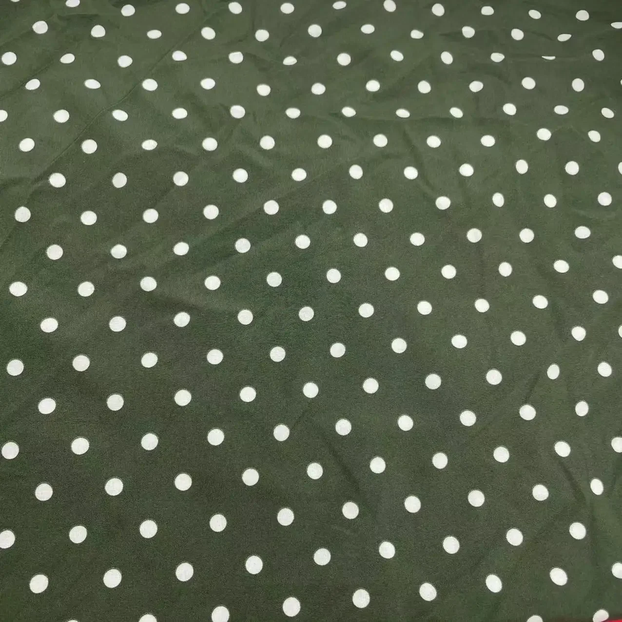 100D Four-Sided Elastic Printed Fabric 0.8cm Dot Pattern Women's Spring Summer Dress Shirt Children's Clothing