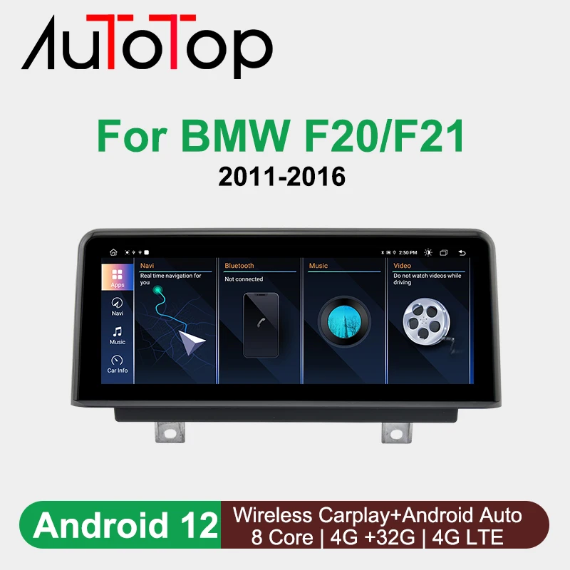 Autotop 10.25 "Android 12 Autoradio Stereo-Multimedia-Player für BMW Serie F20 F21 F23 NBT-System GPS Carplay BT Hea dunit
