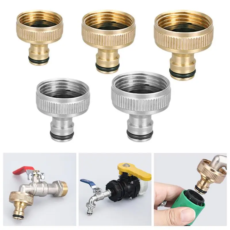 

Garden Hose Connect Fitting Quick Connector Brass Garden Watering Adapter Drip Irrigation Copper Hose Quick Connector Fittings