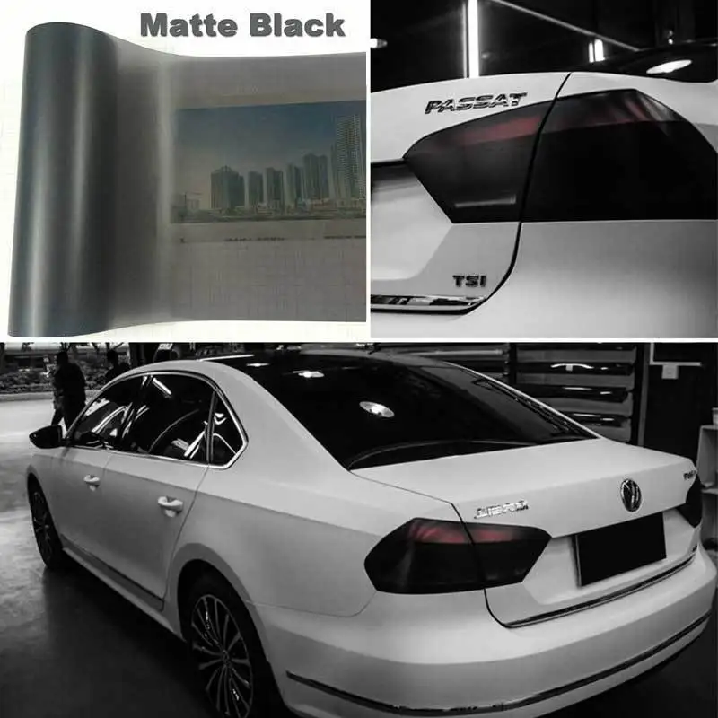 Car Protector Film Car Sticker Film Vinyl Wrap Film Car Vinyl Film Car Headlight Tint Film Fog Light Taillight Smoke Black Tint Vinyl Film Waterproof for Headlights Armored for Cars