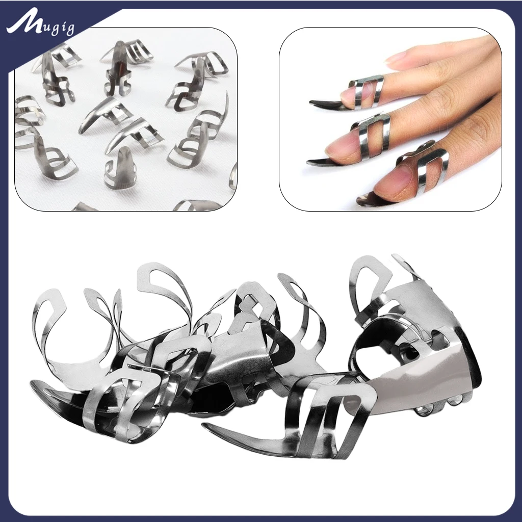 

4pcs Stainless Steel 1 Thumb And 3 Finger Nail Guitar Picks Plectrums Set Metal Acoustic Electric Bass Guitar Accessories