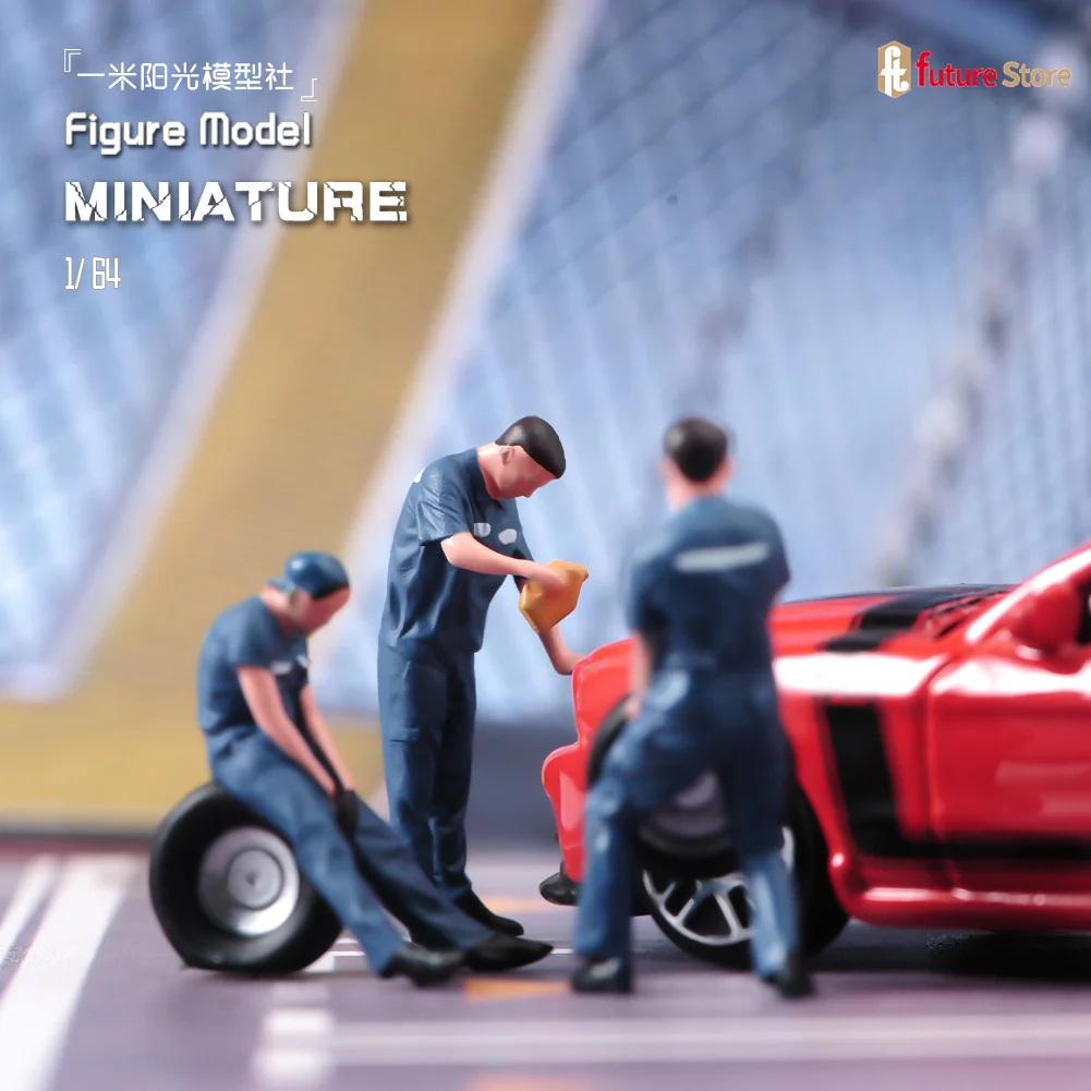 Miniature 1/64 Beauty Female Leisure Male Policeman Painted Figure Street Scene Figurine Sand Table Photography Prop Craft Model - 6