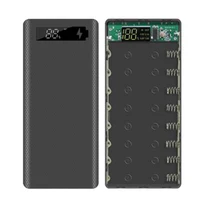 18650 Battery Power Bank Case LCD Display Support 20000MAh LCD Display for 8X18650 Battery DIY Powerbank Case(Black)-BtLife 1