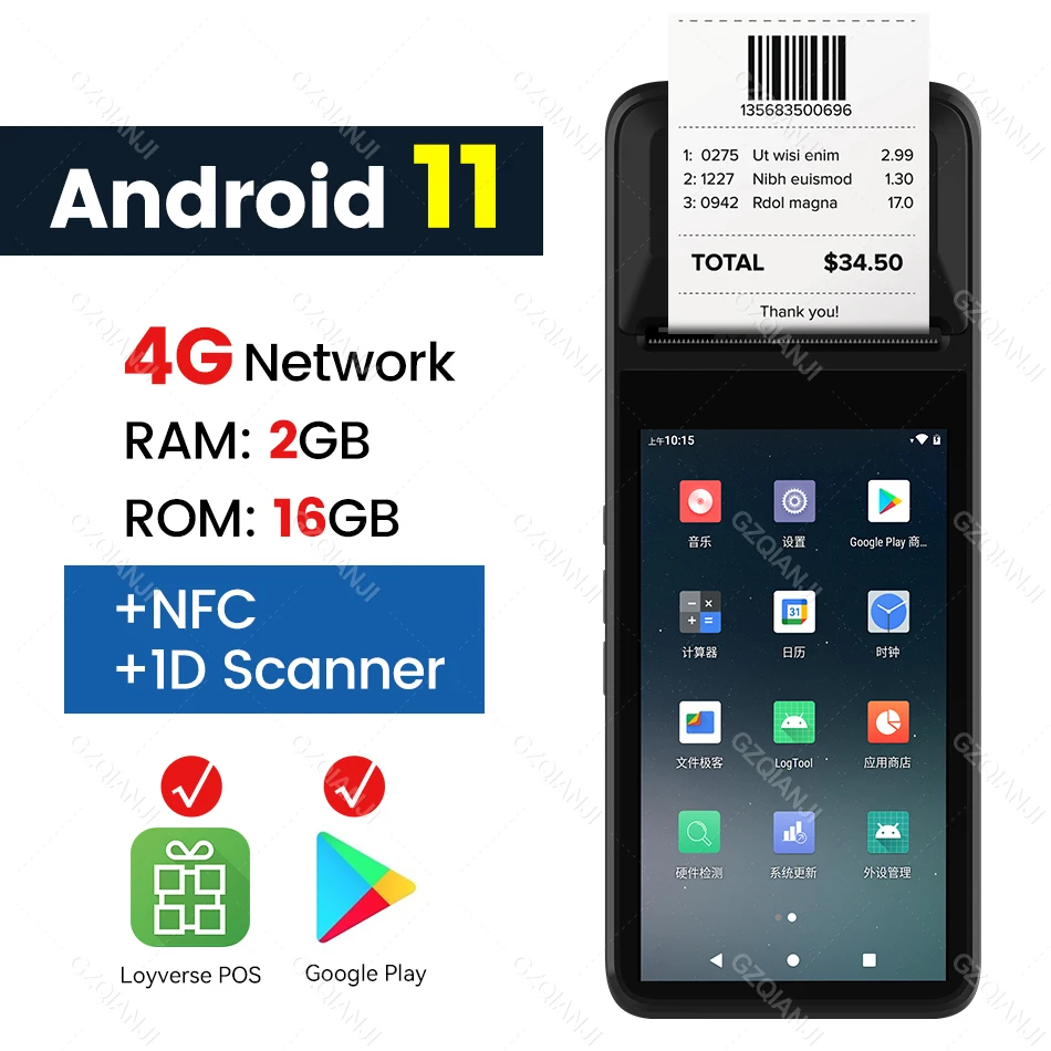 canon ivy mini photo printer Android Handheld POS PDA Wifi 3G Terminal Wireless Receipt Printer 58mm Support Wifi NFC Scanner 1D PDA All in one bluetooth pocket printer Printers