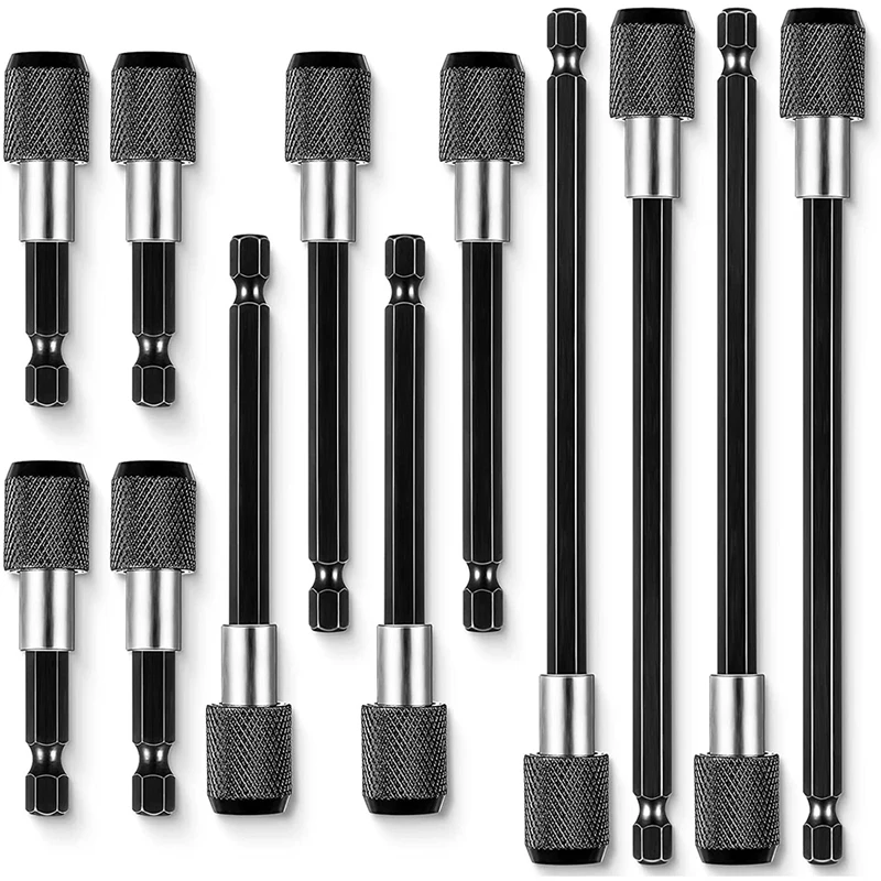 12 Pieces Drill Extension Bit Holder Bit Extension Driver Extender