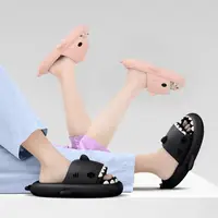 Women Shark Slippers Cute Summer Home Anti-skid EVA Kid Sandals Bathroom Flip Flops Men Outdoor Cool Beach Solid Color Slides 1