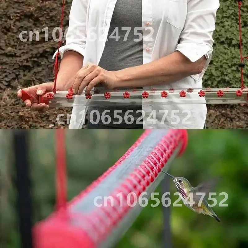

Top-rated Bird Feeder for Hummingbirds: Vibrant Red Transparent Tube, Ideal for Outdoor Garden Decor
