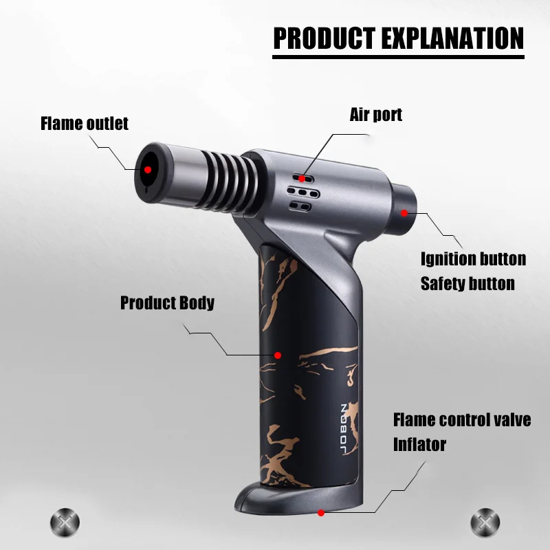 JOBON Multifunctional Spray Gun Lighter With Adjustable Flame Size And Safety Lock Design Sustainable Ignition Tool gas lighter
