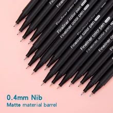 

100 Colors Acrylic Paint Marker Pens Fine Tip Pen Rock Metal Glass Waterproof Hook Line Pen 0.4mm Needle Head Pen Art Supplies