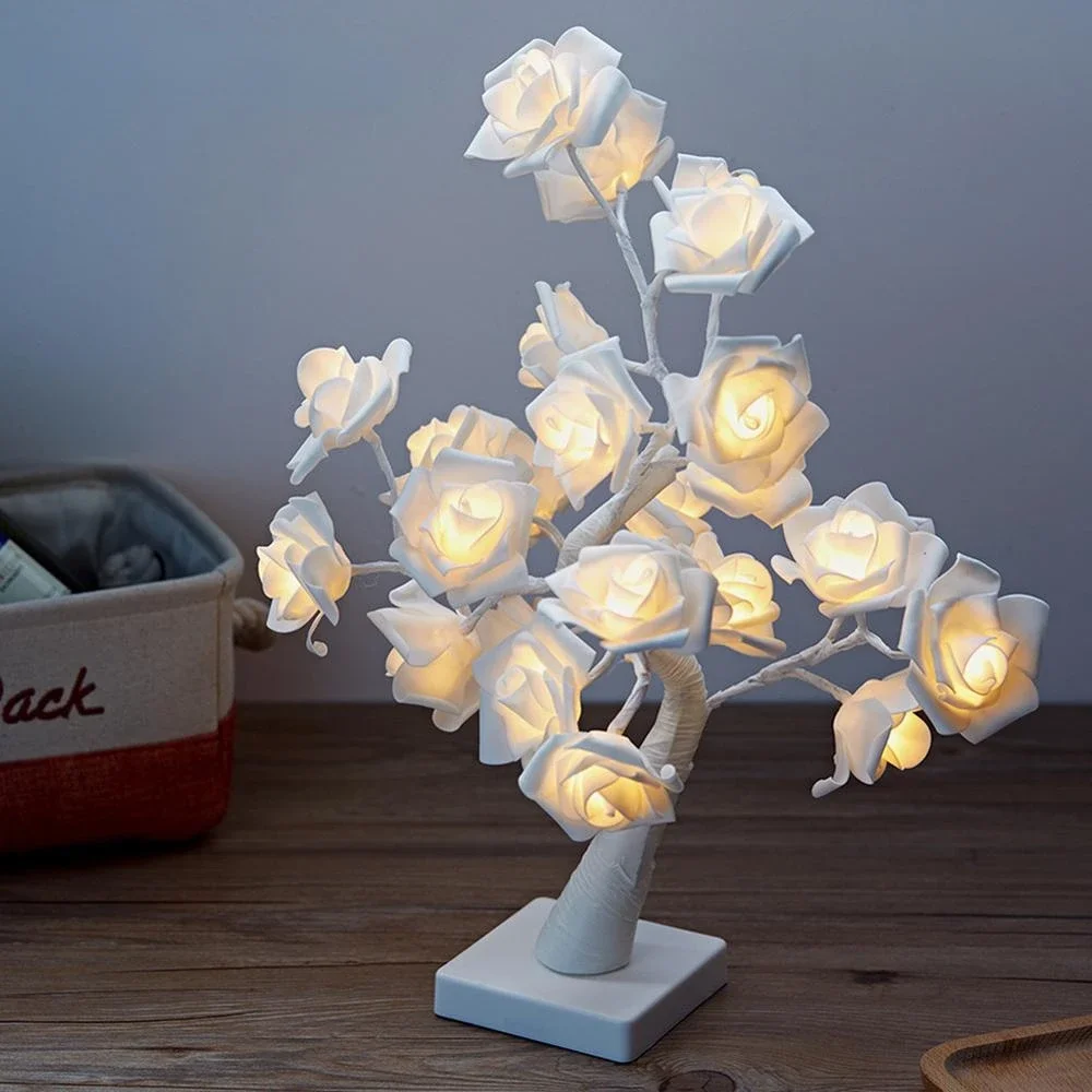 

LED Rose Tree Lamp Bonsai Tree Night Light Centerpiece Great Décor for Home Bedroom Valentine's Day Thanksgiving Christmas