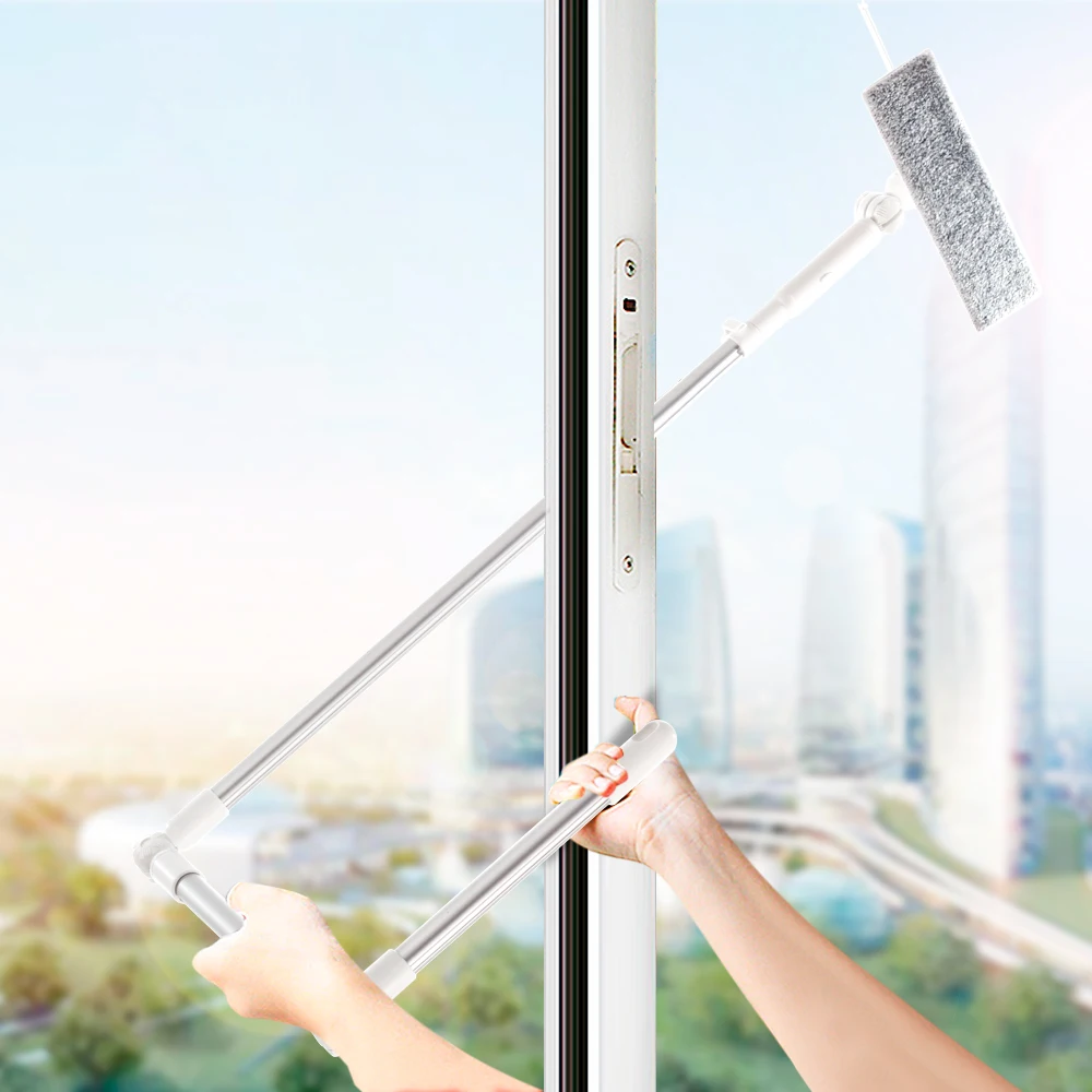 U-type Telescopic High Rise Window Cleaner Glass Dust Cleaning