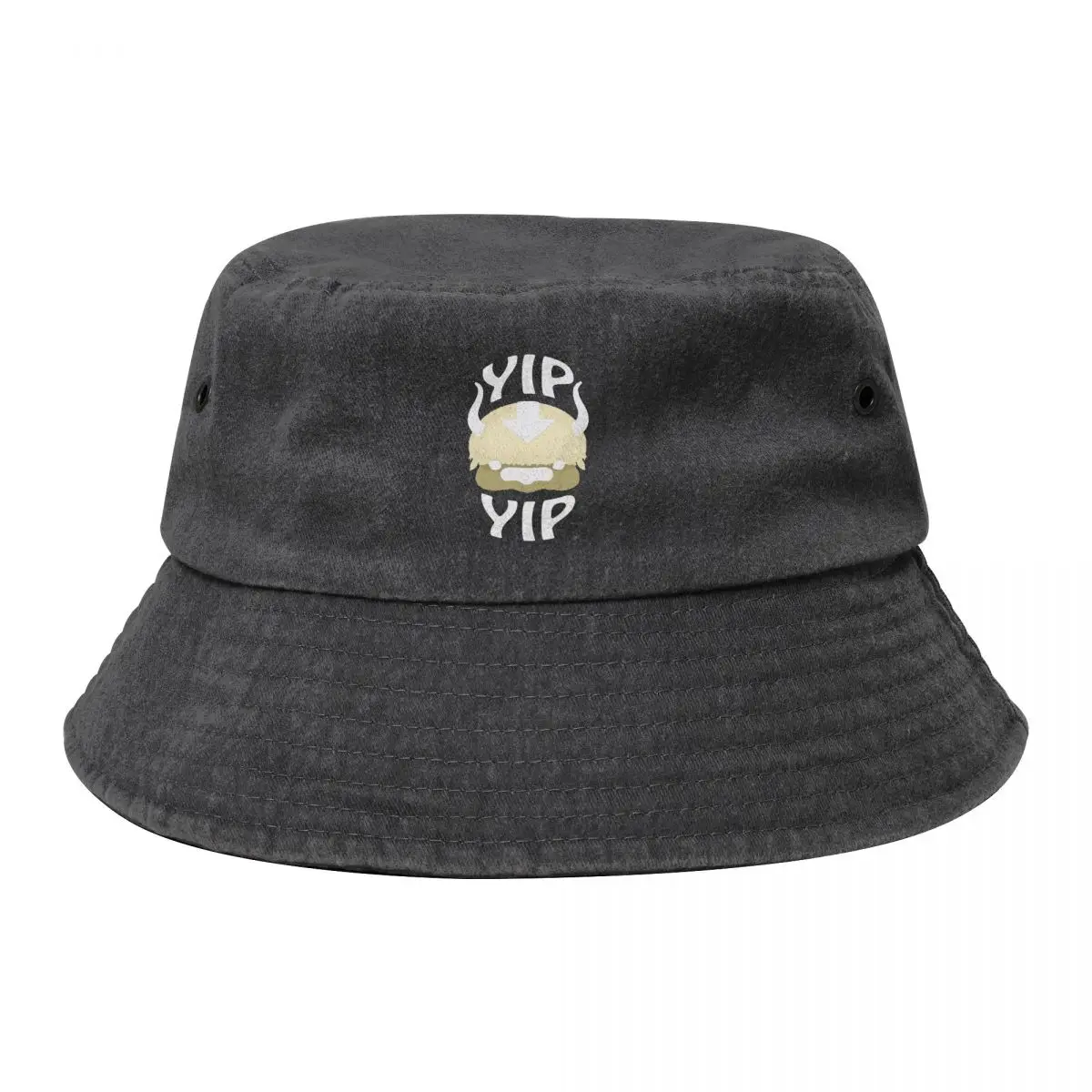 

YIP YIP APPA Cowboy Denim Fisherman Hat With Printing